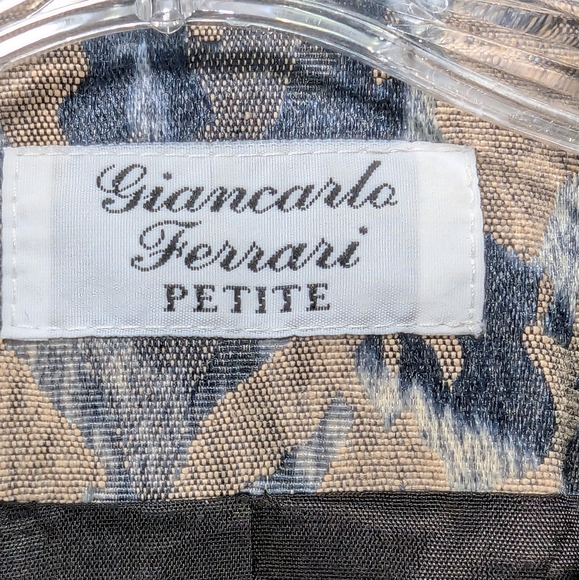 Giancarlo Ferrari Petite Women's Zip-Front Abstract Animal Print Jacket,Multi, 8 - Picture 10 of 13